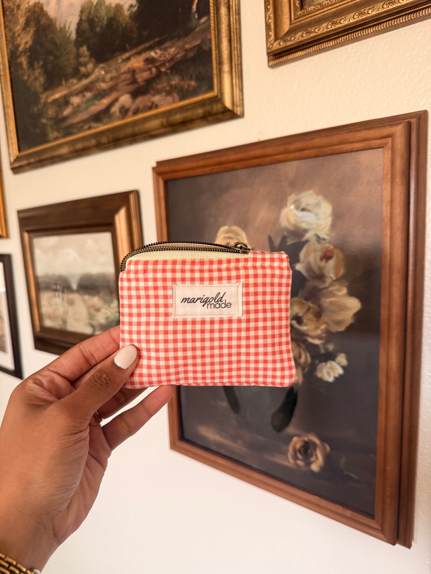 The Pink Gingham Mini Wallet