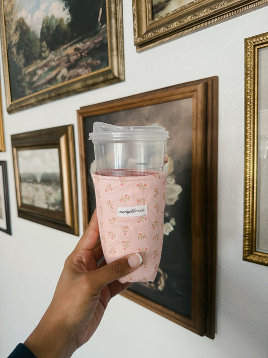 The Medium Pink Posy Cup Koozie